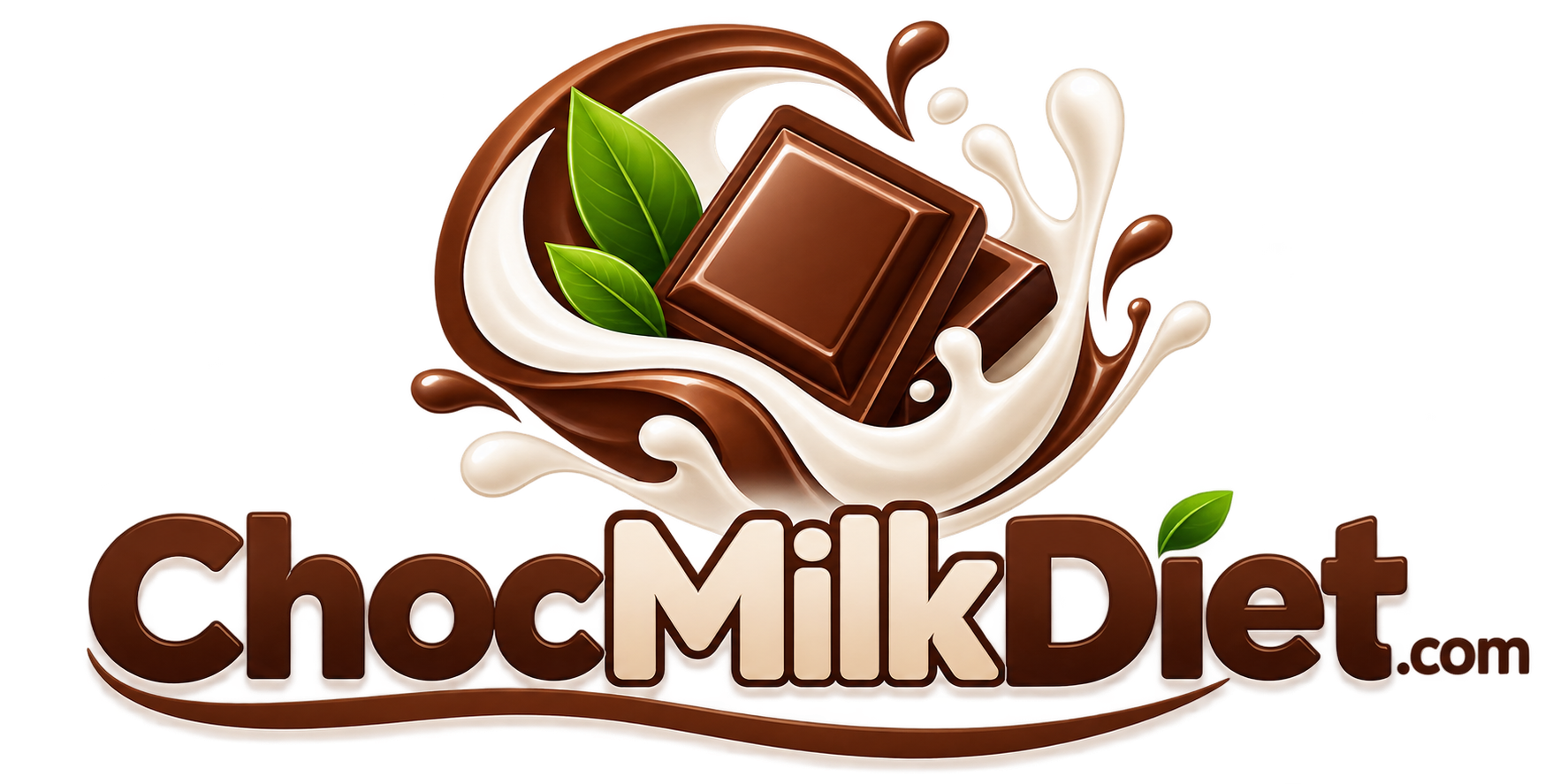 Chocolate and milk illustration
